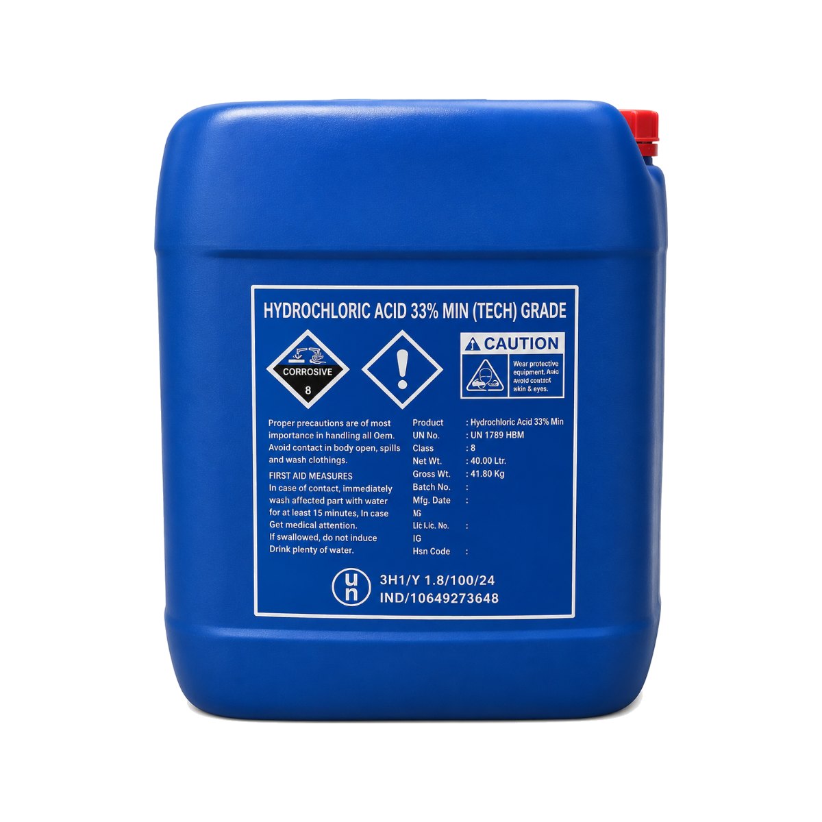 Hydrochloric Acid HCl exporter India